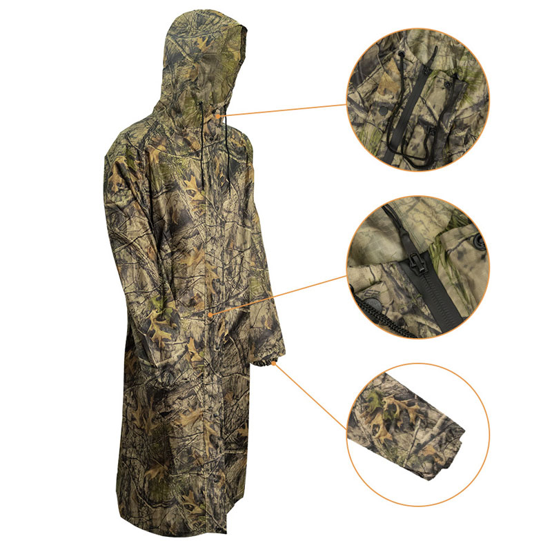 Camouflage Long Raincoat for M - Fishing Rain Suit review and price