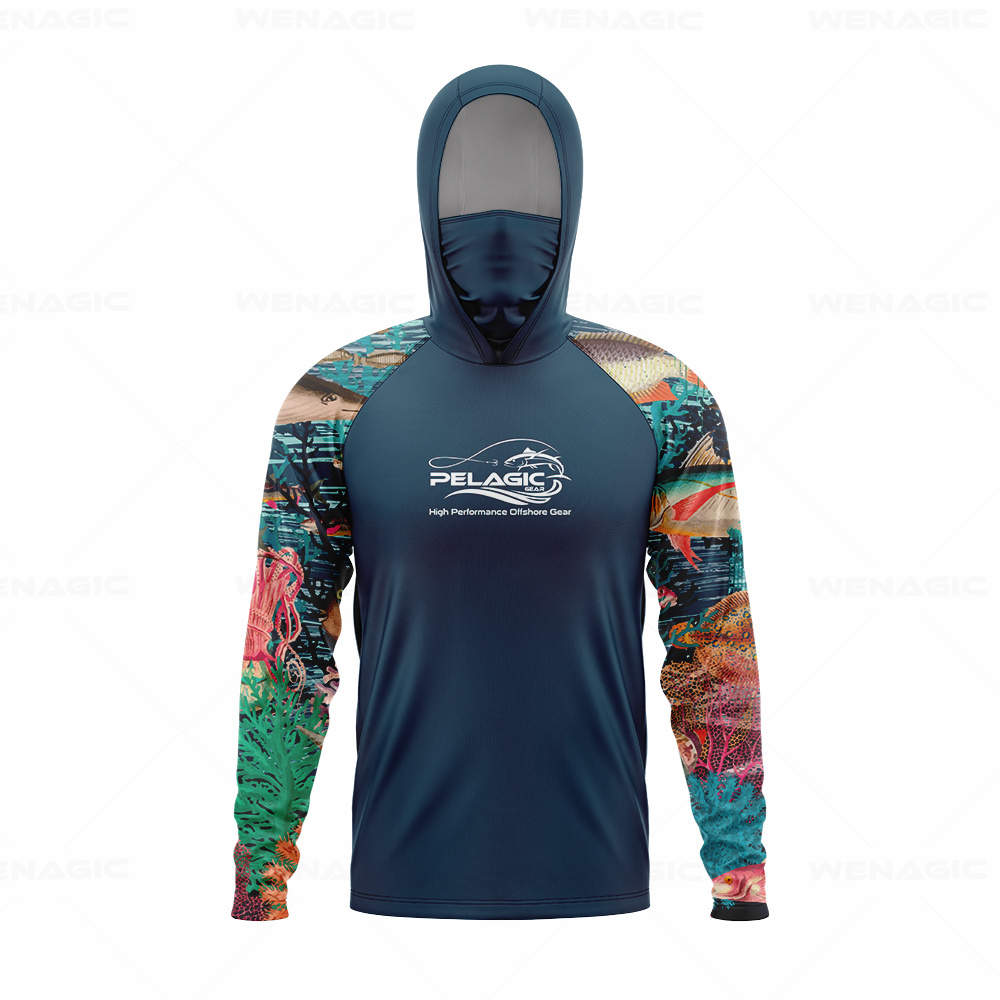 pelagic gear Men Hood Fishing  - Fishing Shirt Uv Protection review and price