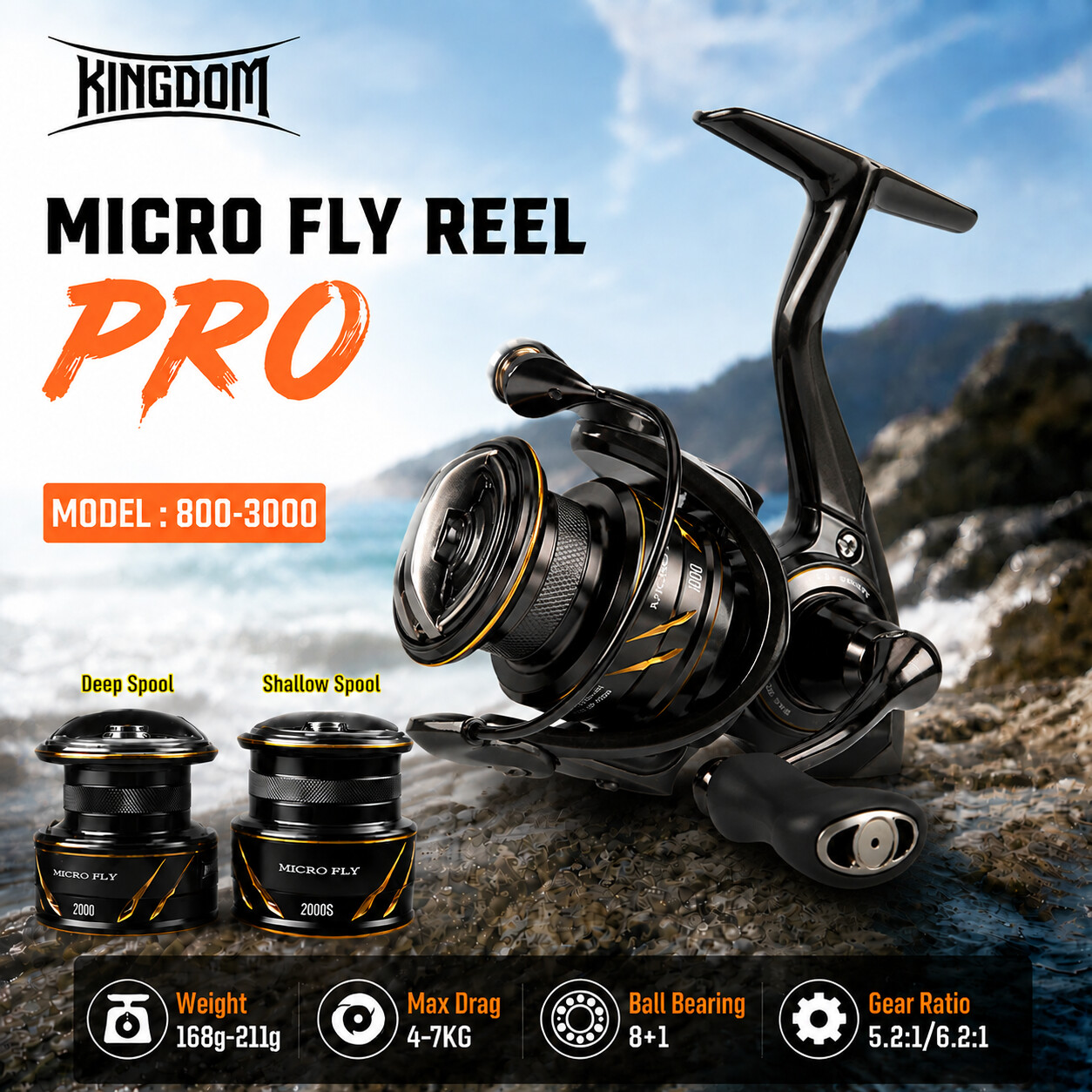 Kingdom Micro Fly Pro Fishing  - Shimano Reel Stradic review and price